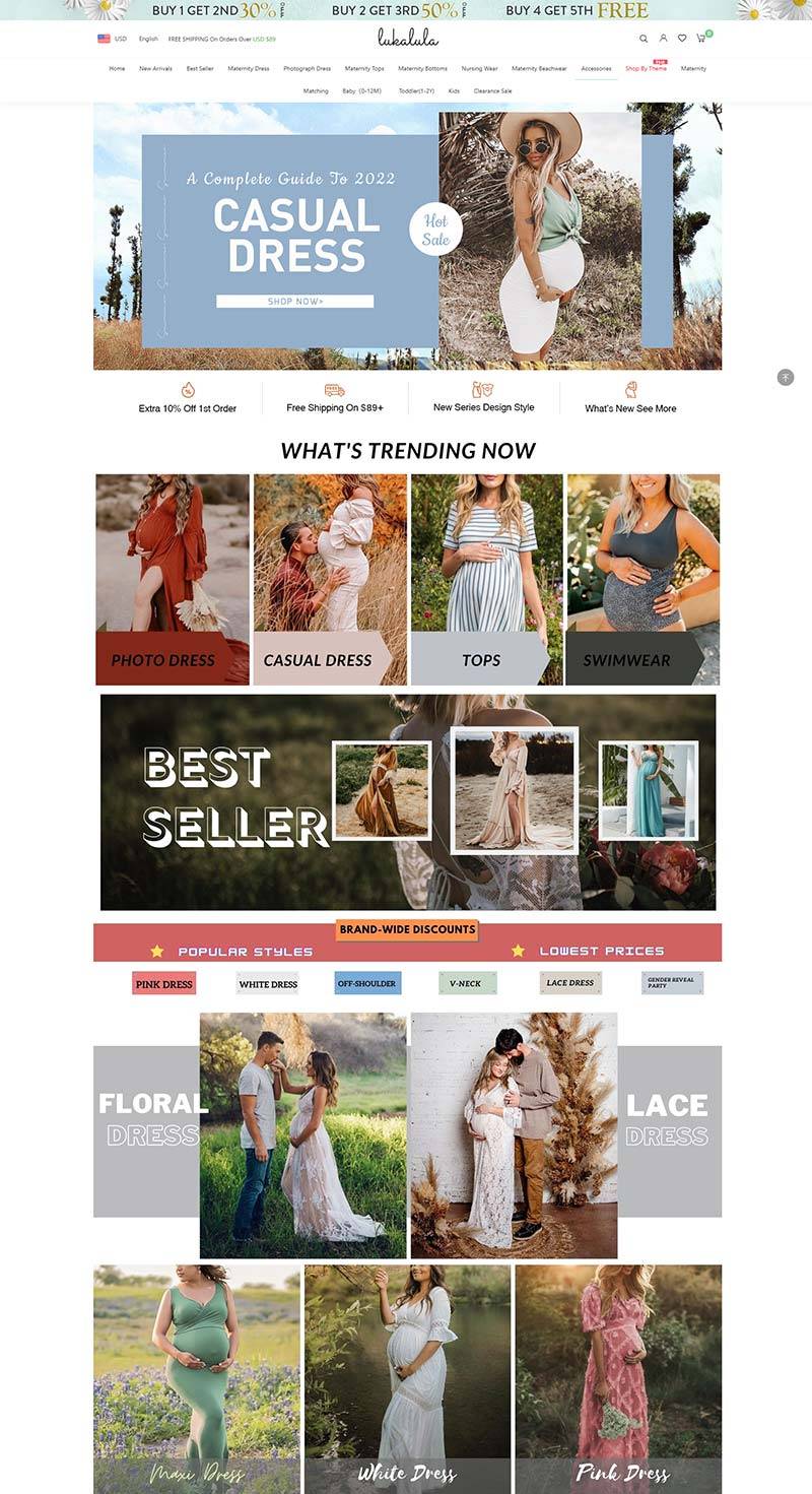 Lukalula 美国时尚孕妇装购物网站