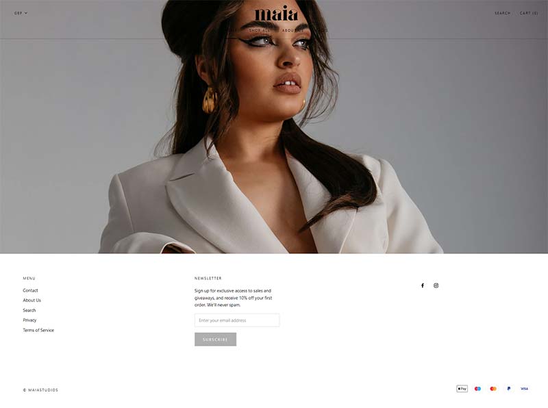 Maia Studios 英国复古时尚女装购物网站