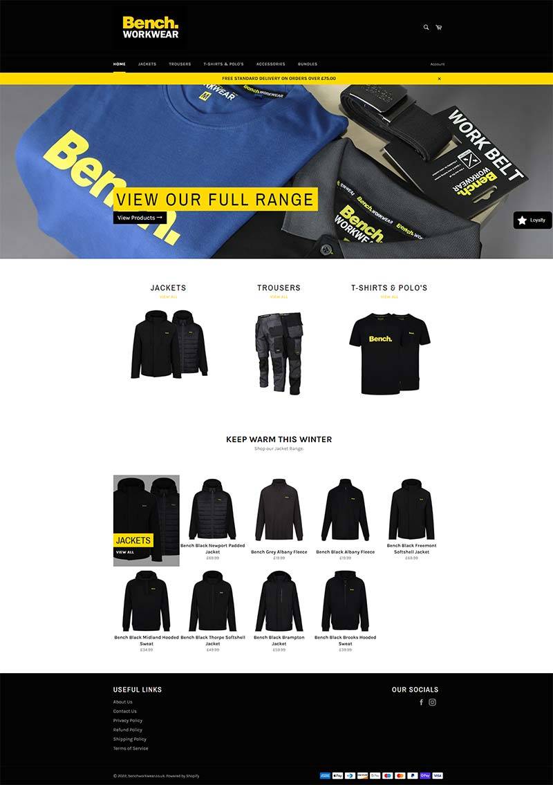 Bench Workwear 英国街头服饰品牌购物网站