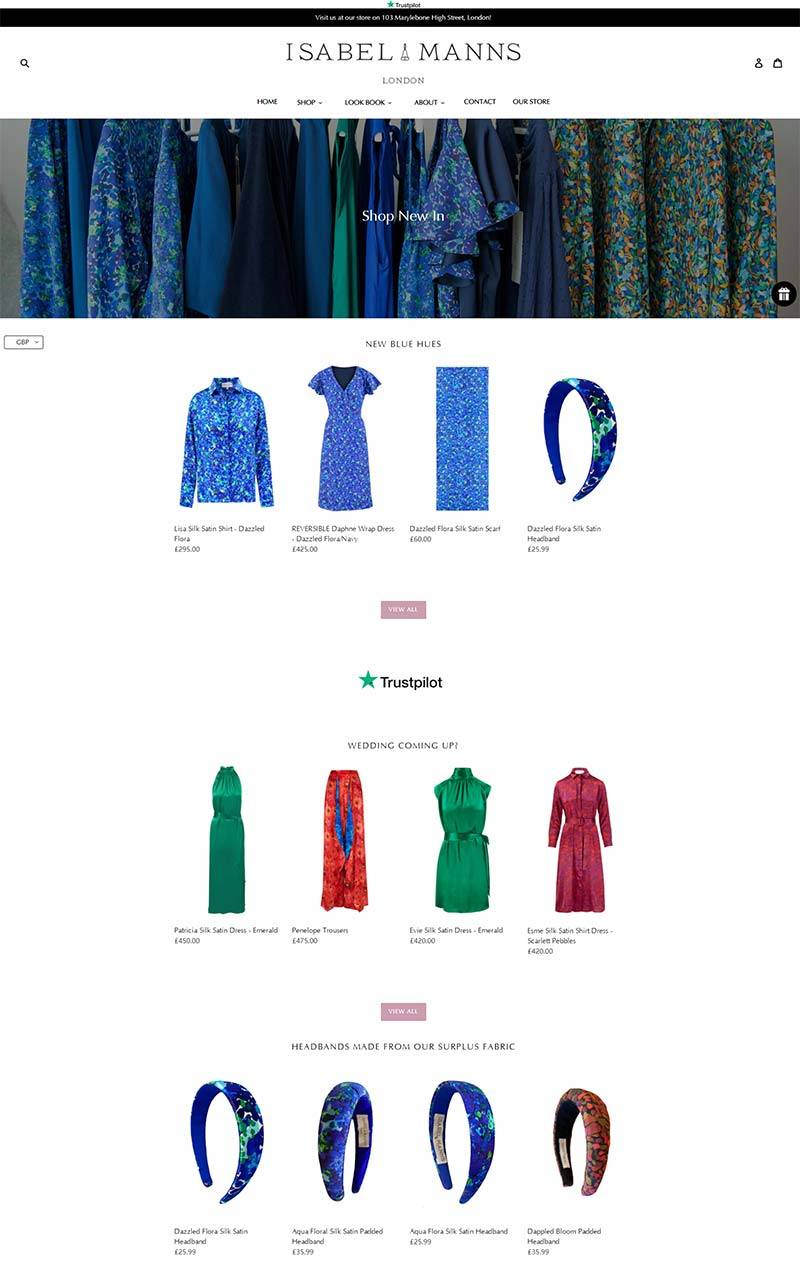 Isabel Manns 英国当代女装品牌购物网站