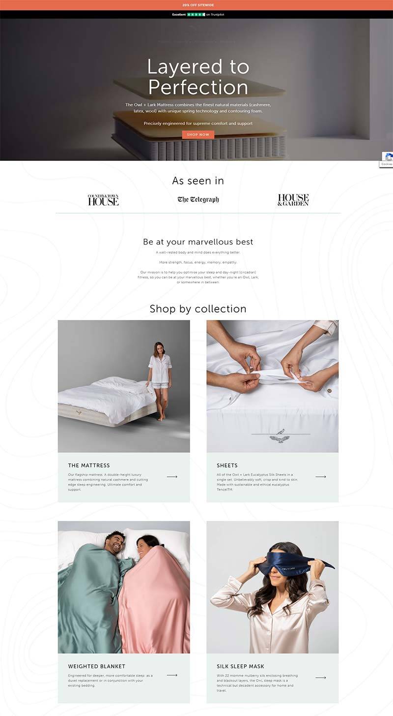 Owl + Lark 英国睡眠床垫品牌购物网站