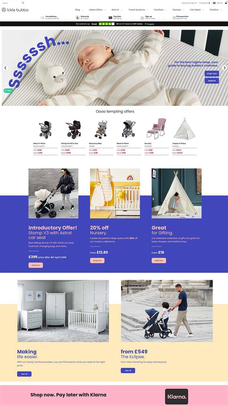 Ickle Bubba 英国时尚婴儿产品购物网站