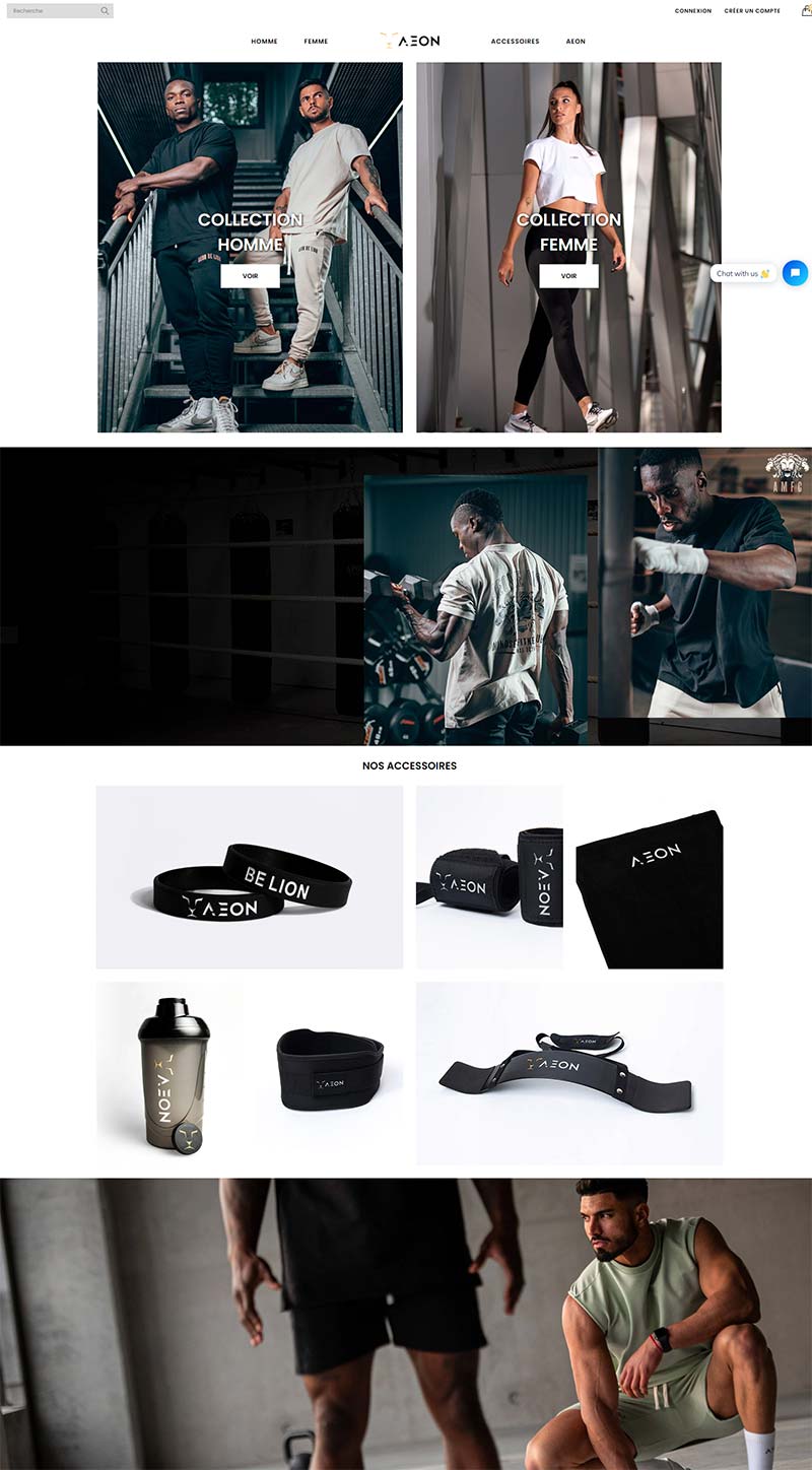 Aeon 法国运动服饰品牌购物网站