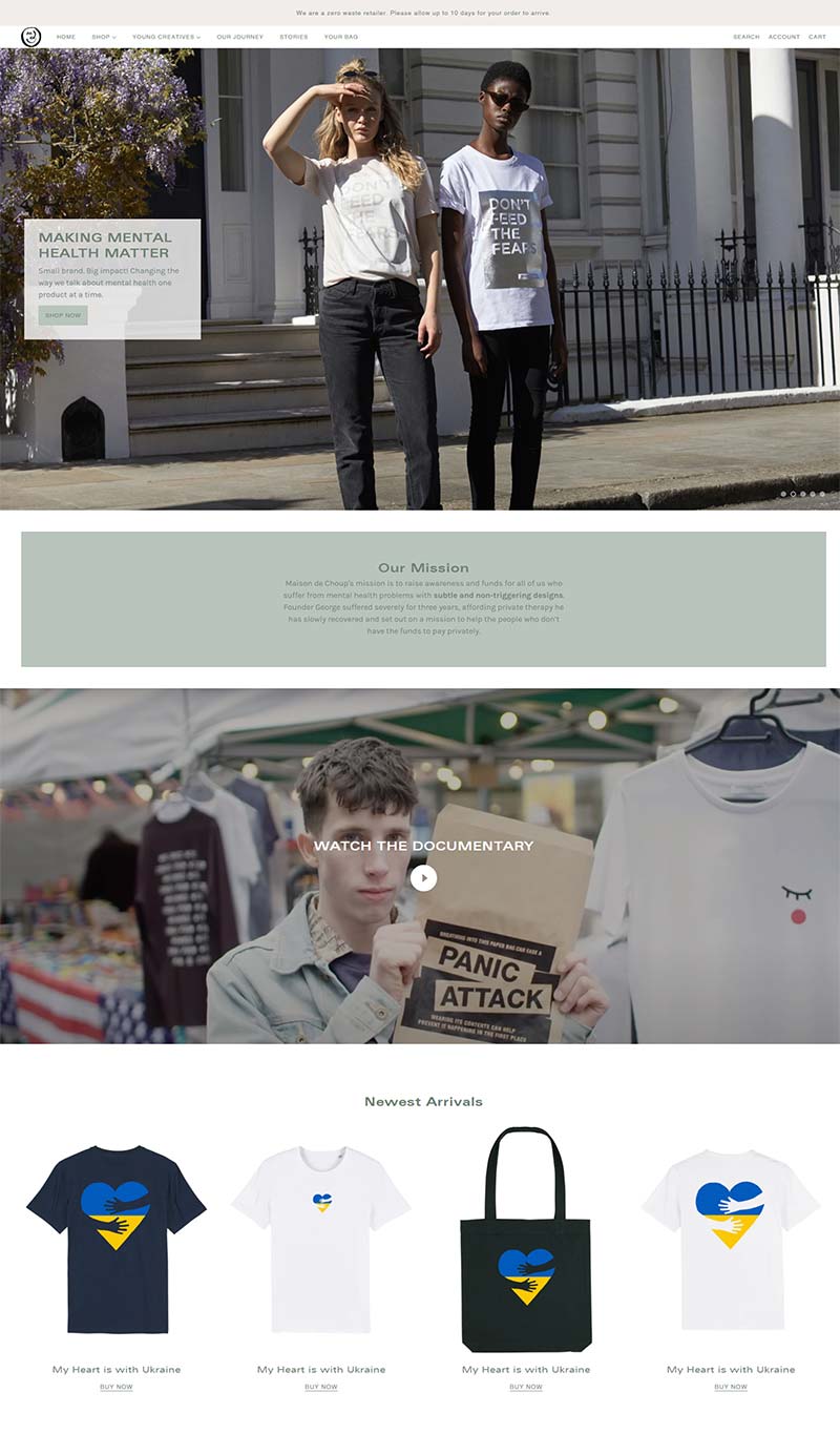 Maison de Choup 英国T恤打印服饰购物网站