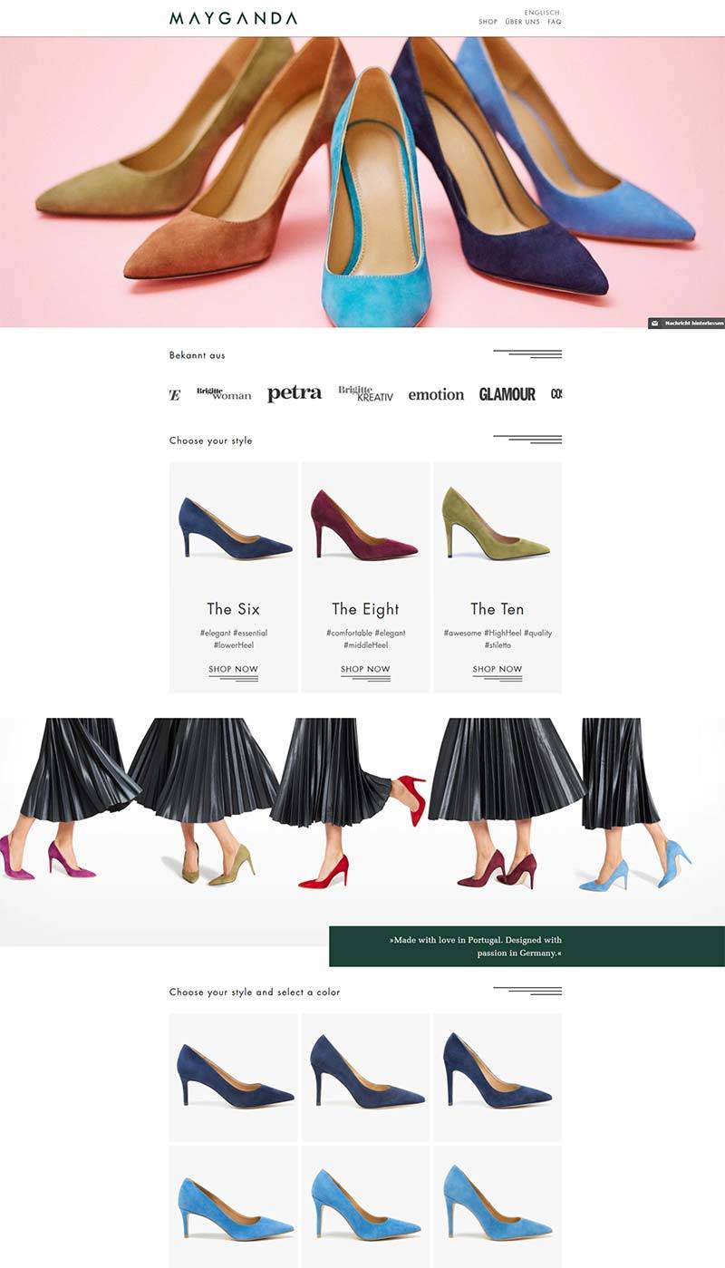 Mayganda 德国绒面女士高跟鞋购物网站