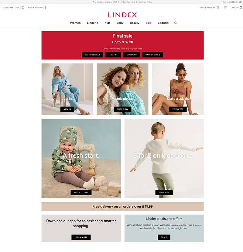 Lindex 英国高端时装品牌购物网站