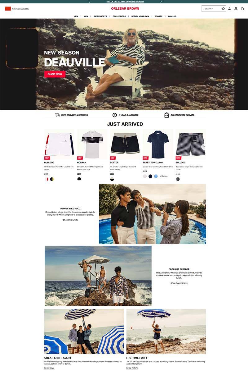Orlebar Brown 英国男士沙滩短裤购物网站