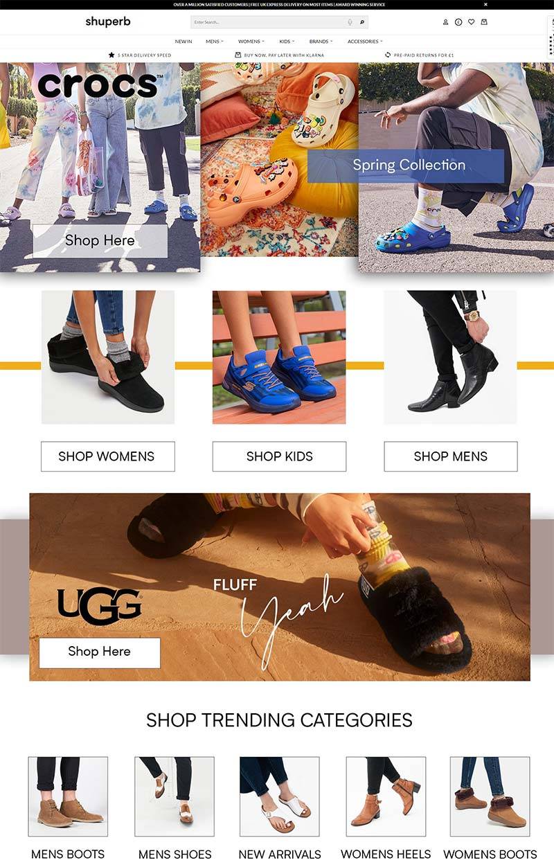 Shuperb 英国品牌鞋履零售网站