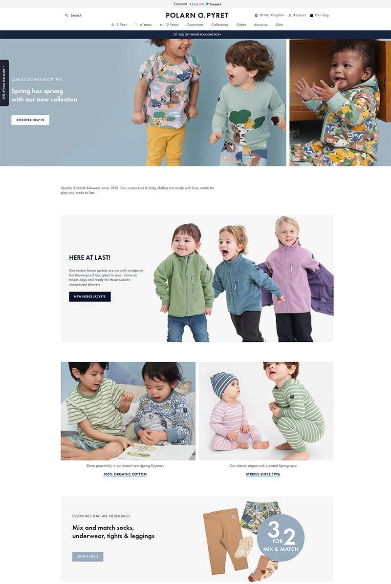Polarn O Pyret 英国有机婴童服饰品牌购物网站
