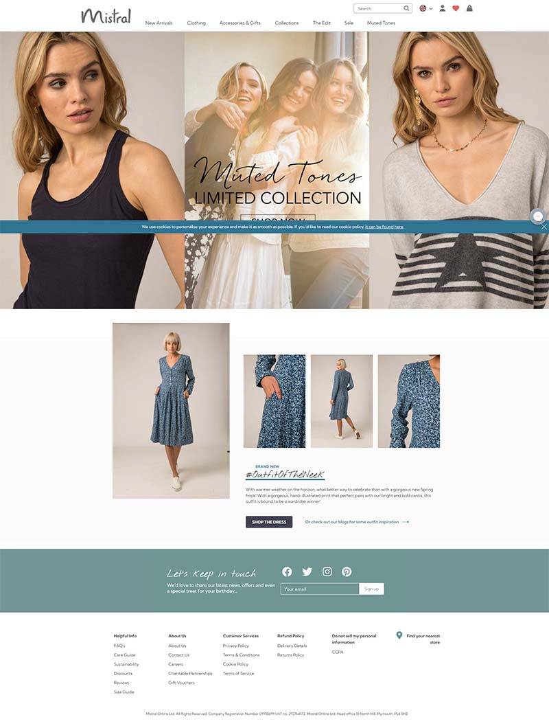 Mistral 英国印花女性服饰购物网站