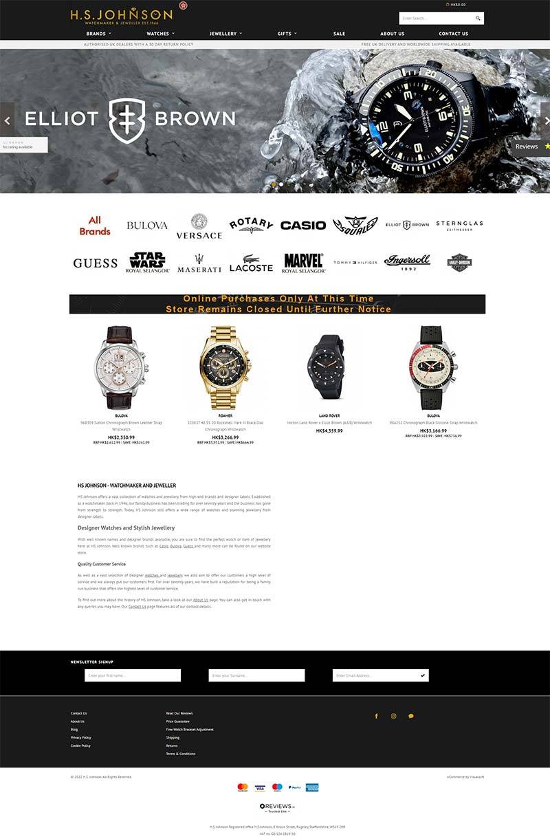 H.S.Johnson 英国高端手表品牌购物网站