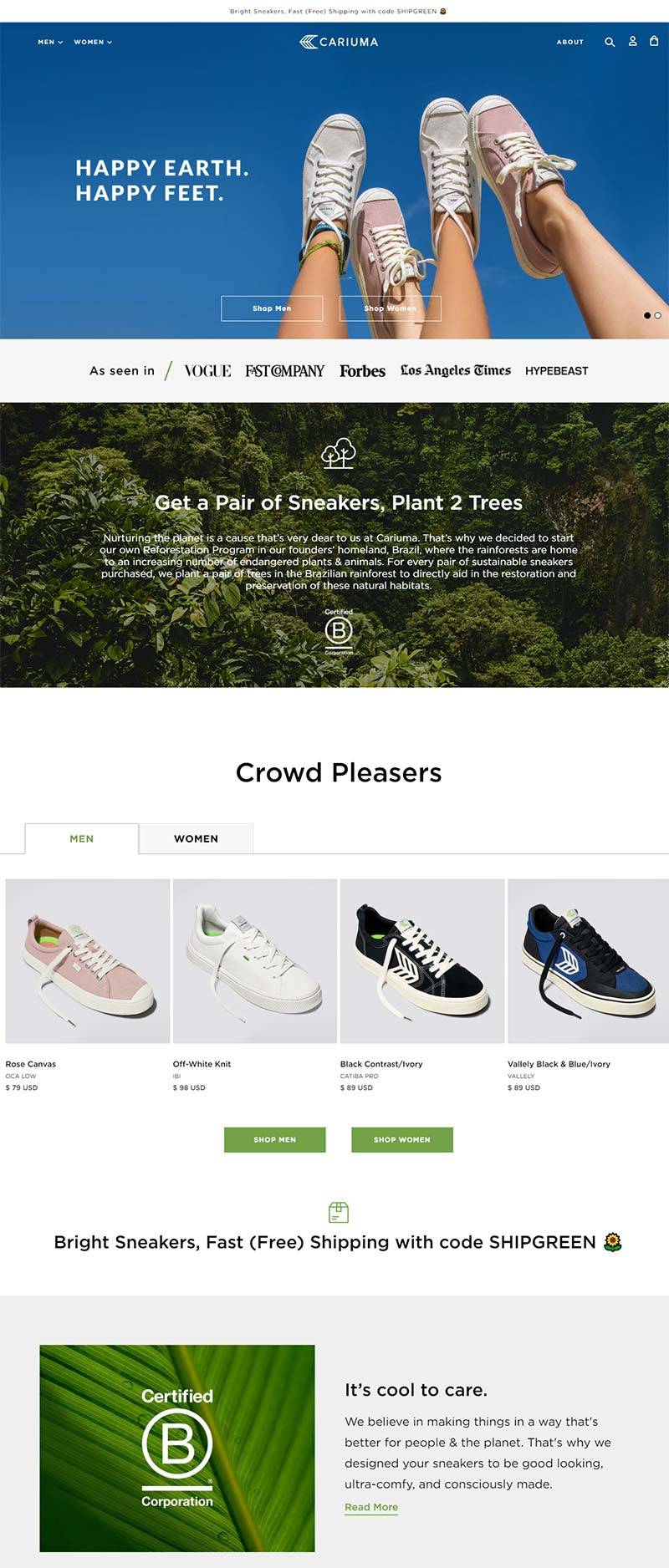 Cariuma 美国时尚运动鞋购物网站