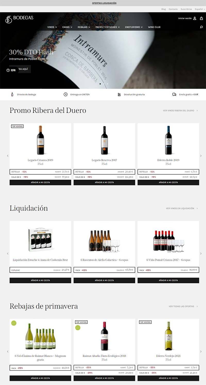 15 Bodegas 西班牙本土葡萄酒购物网站