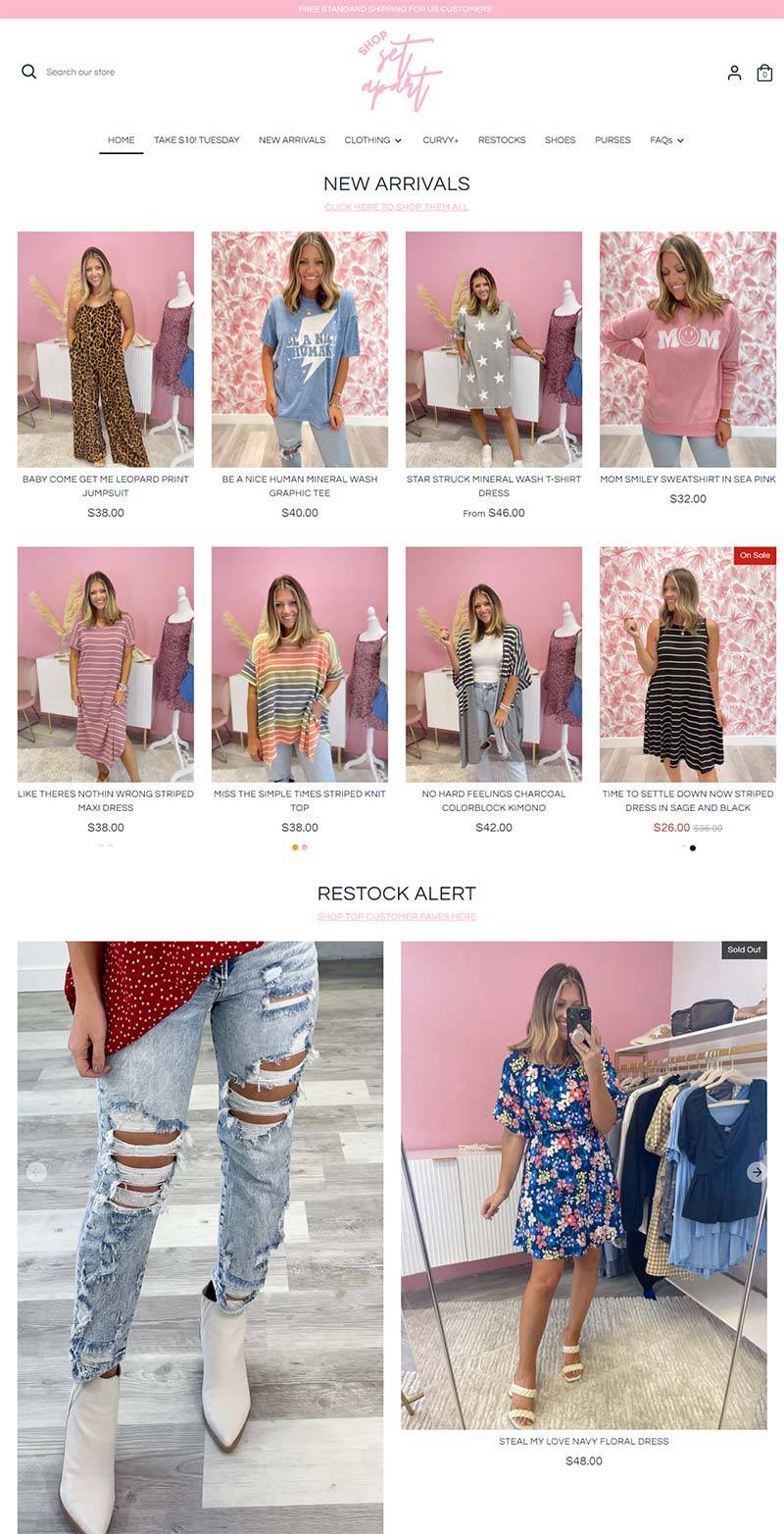 Shop Set Apart 美国INS网红女装品牌购物网站