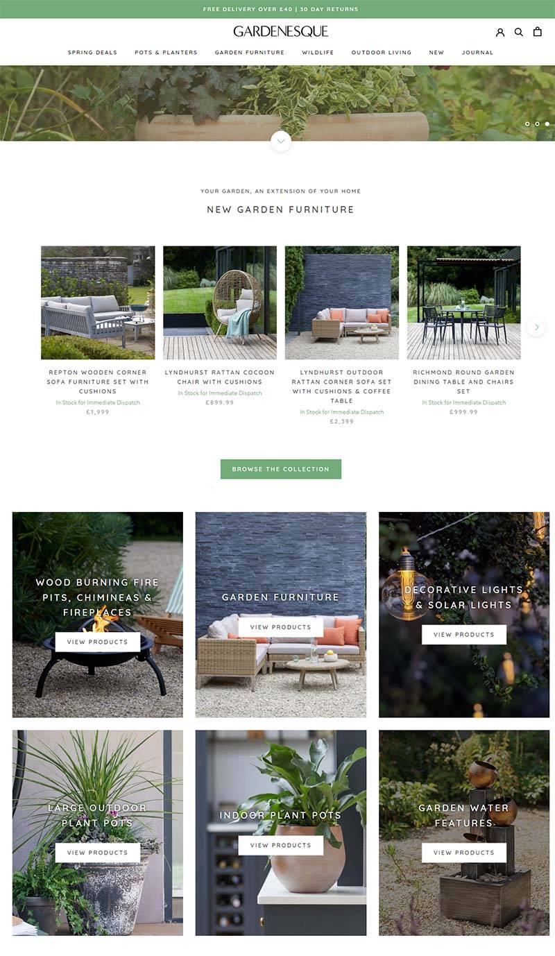Gardenesque 英国花园家具品牌购物网站