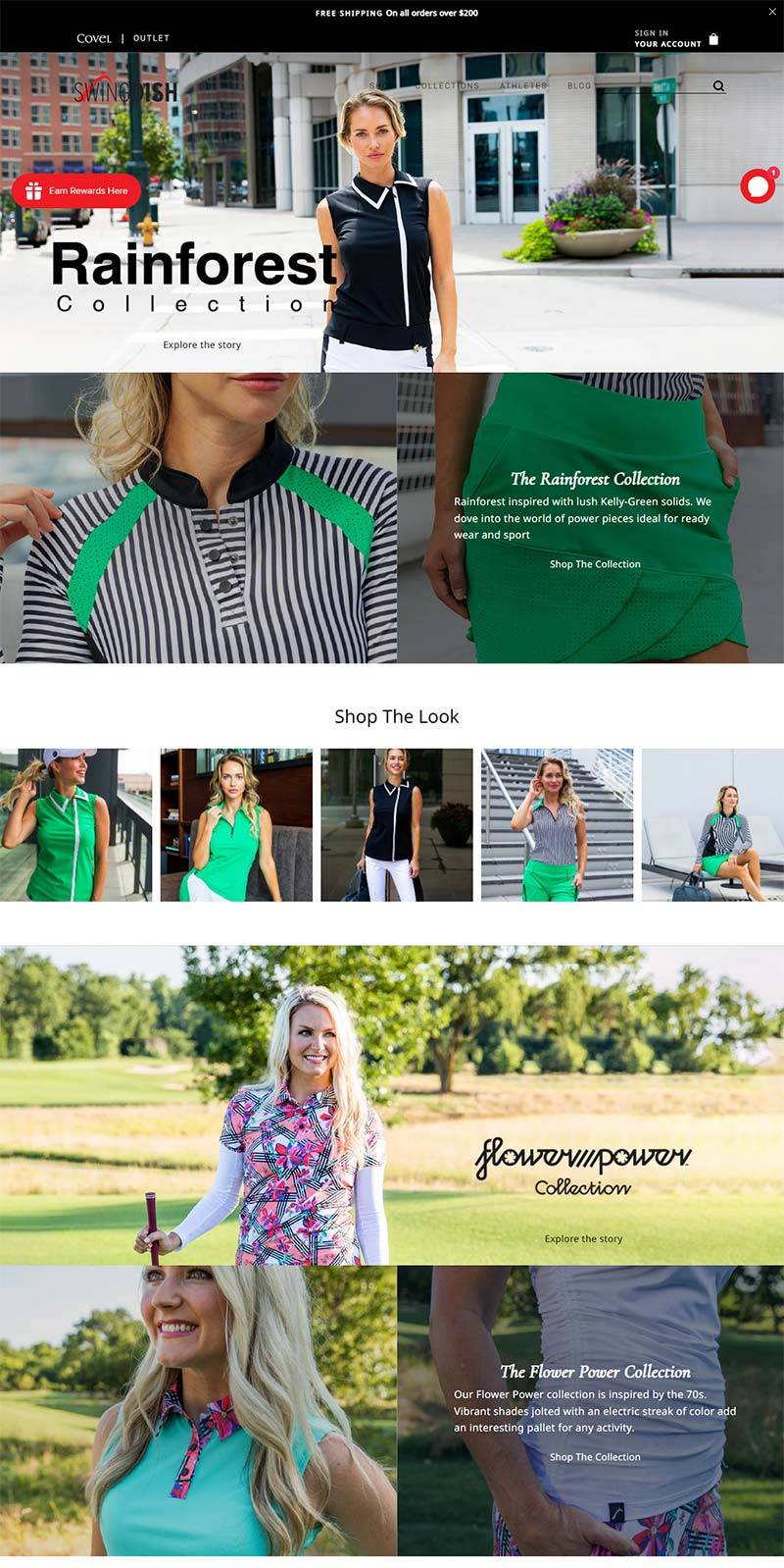 SwingDish 美国高尔夫网球运动女装购物网站