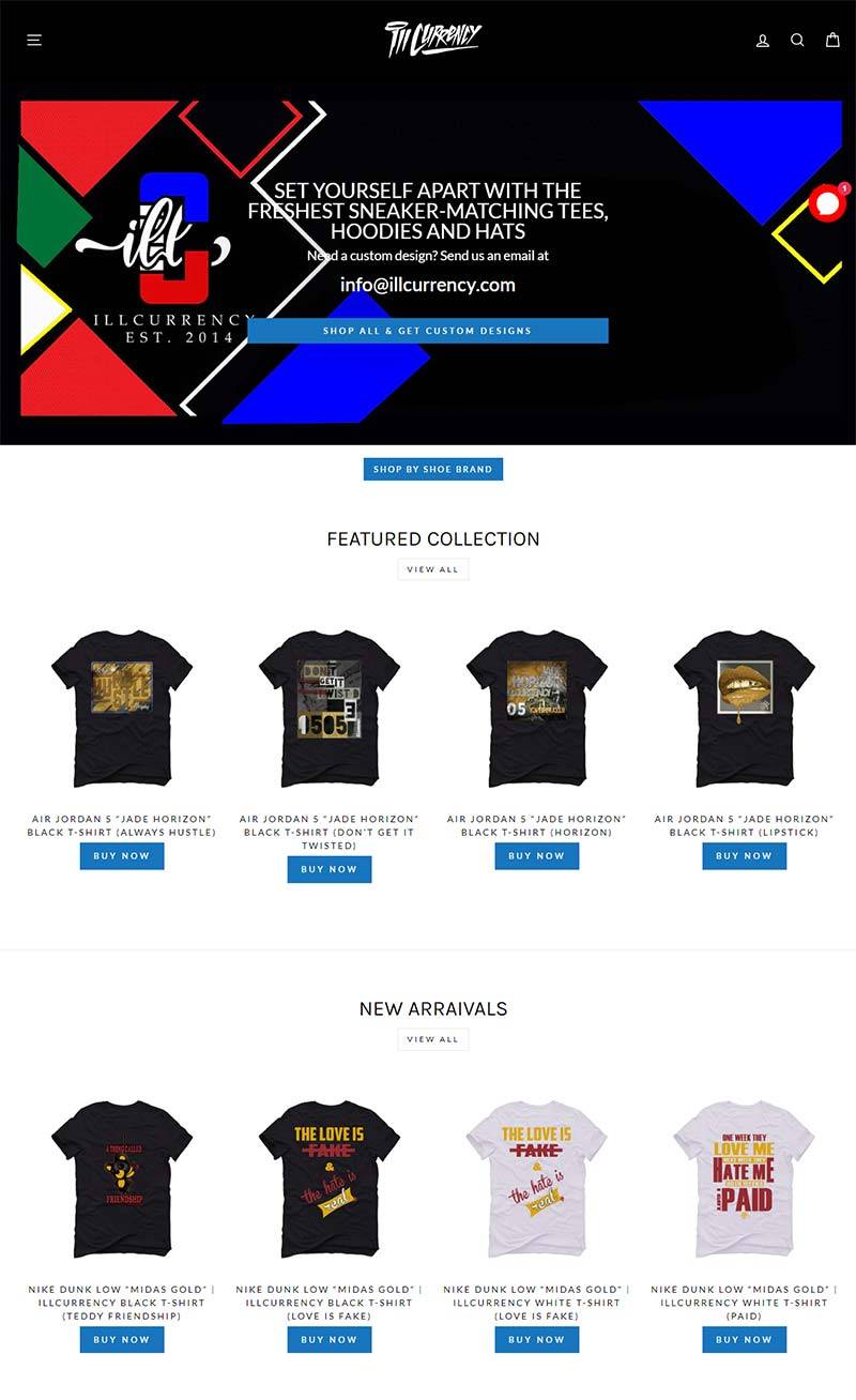 illCurrency 美国T恤定制服装购物网站