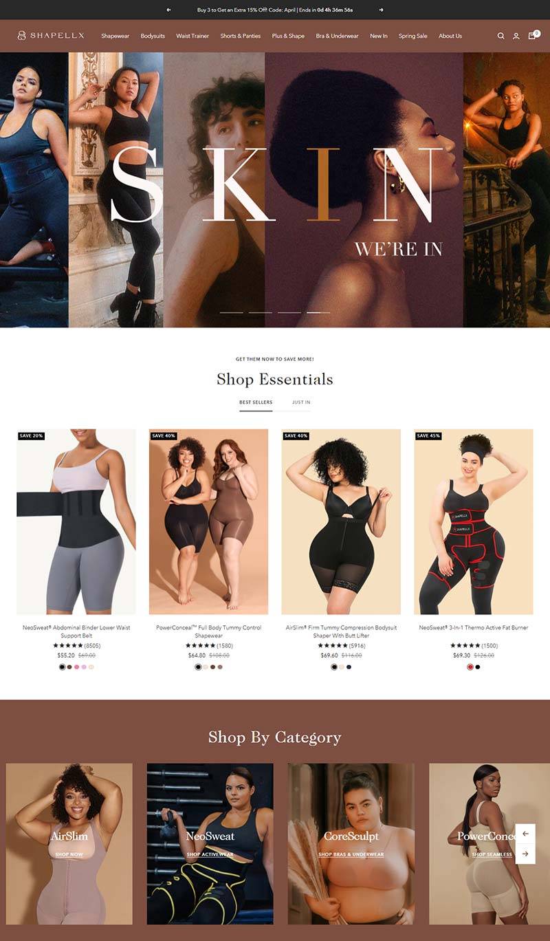 Shapellx 美国女性塑身衣品牌购物网站