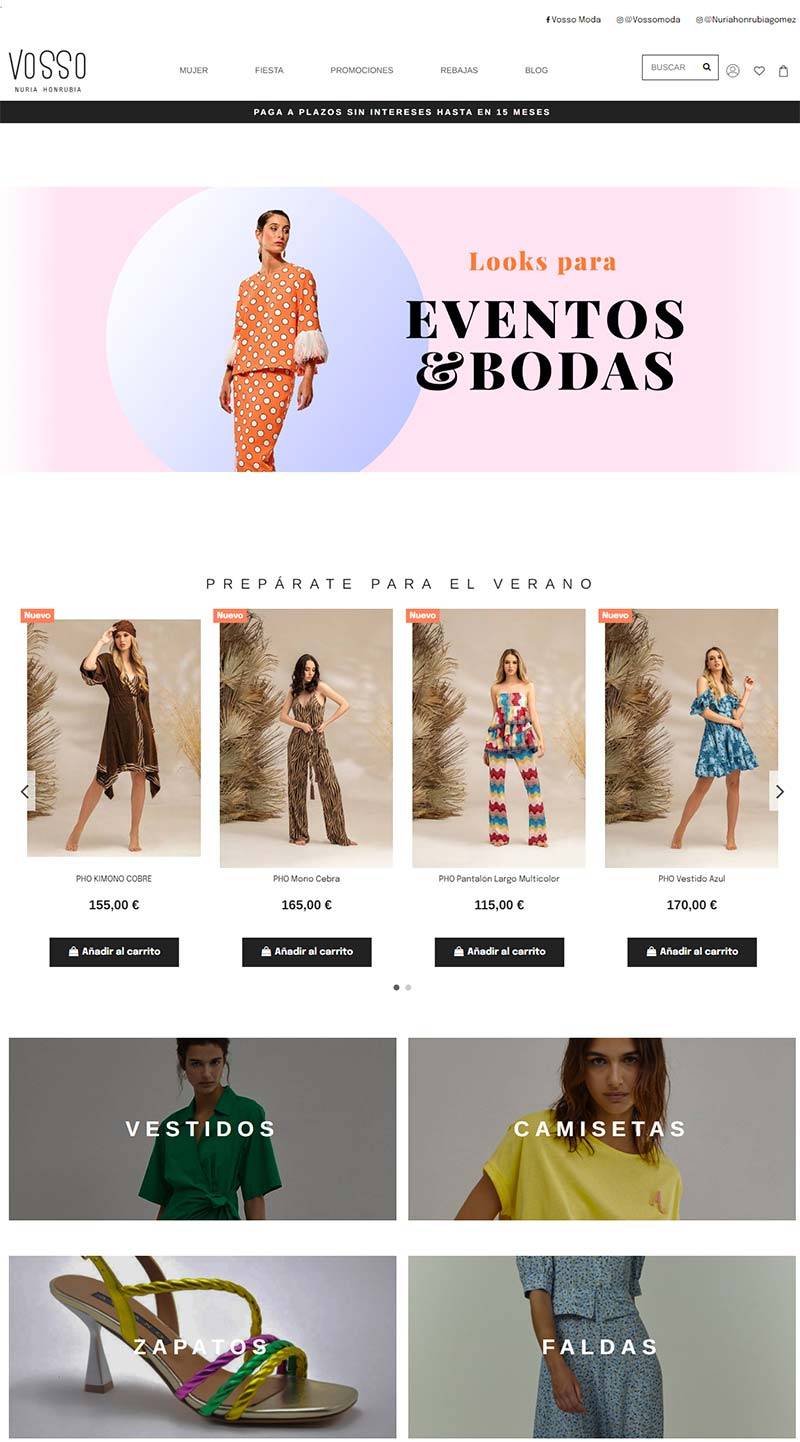 Vosso 西班牙时尚服饰品牌购物网站