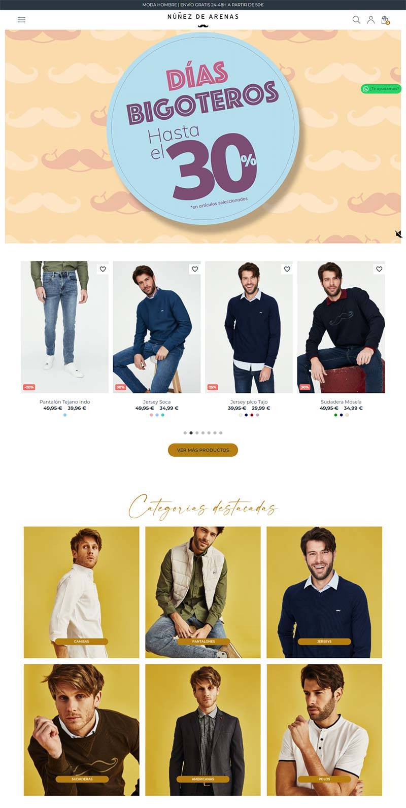 Núñez de Arenas 西班牙休闲男装品牌购物网站
