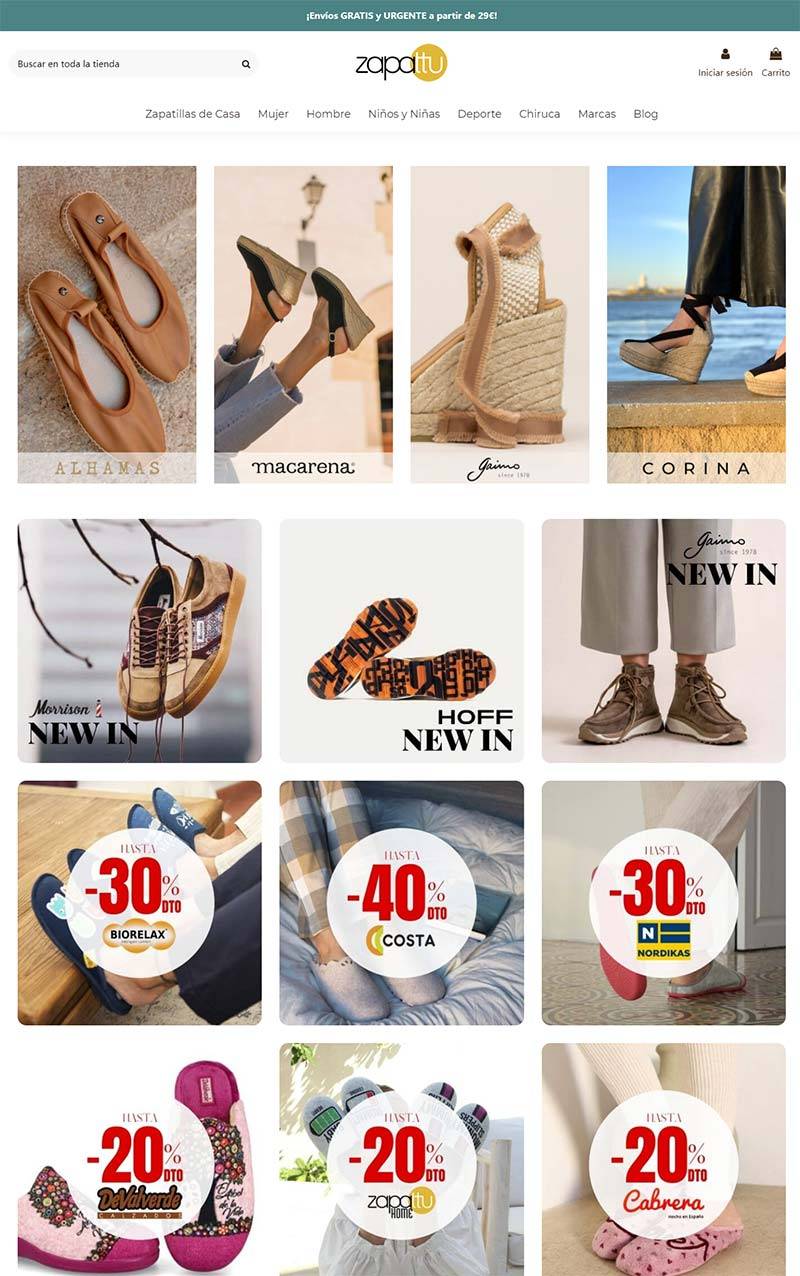 Zapattu 西班牙多品牌鞋履购物网站