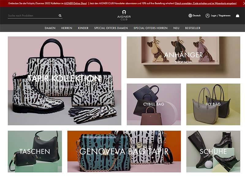 Aigner-club 德国时尚皮具品牌购物网站