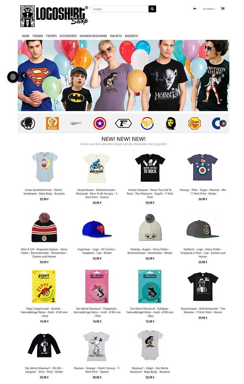 Logoshirt-shop 德国漫画T恤服饰购物网站