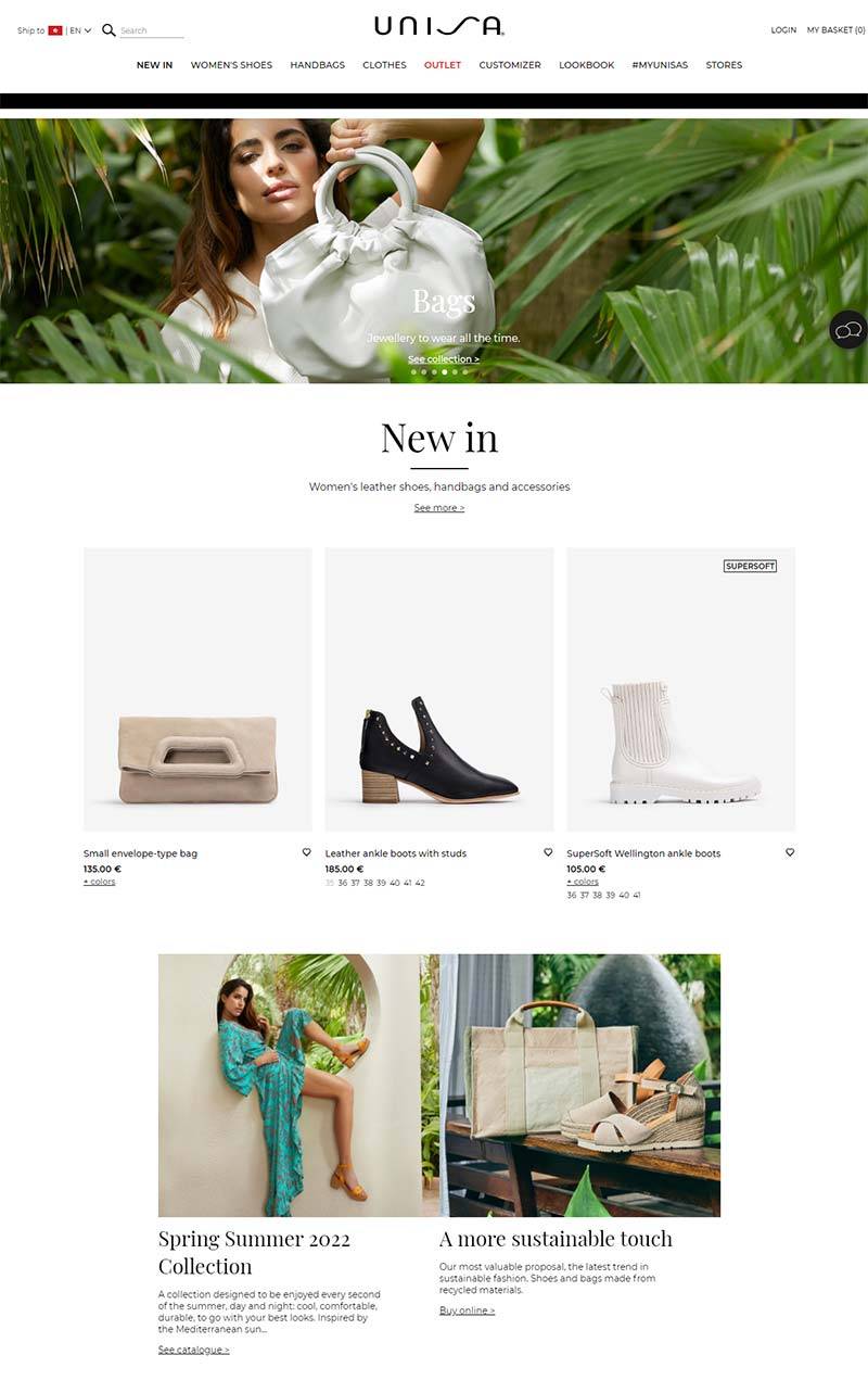 Unisa 西班牙时尚女鞋品牌购物网站