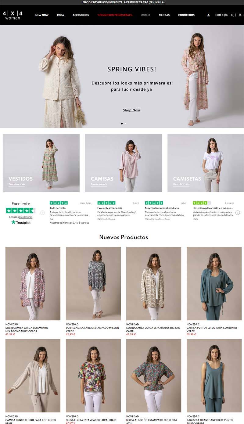 4x4 Woman 西班牙针织女装品牌购物网站