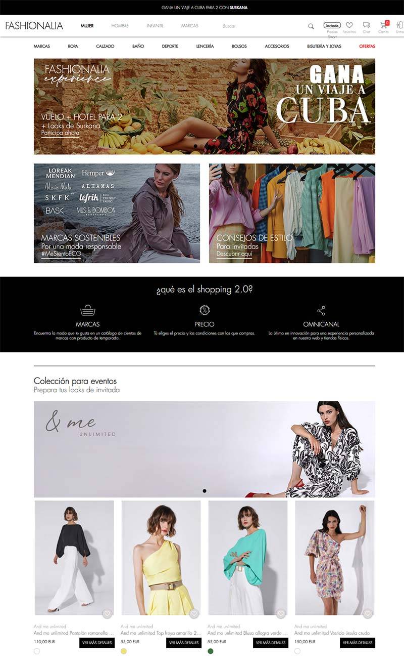 Fashionalia 西班牙女装时尚品牌购物网站