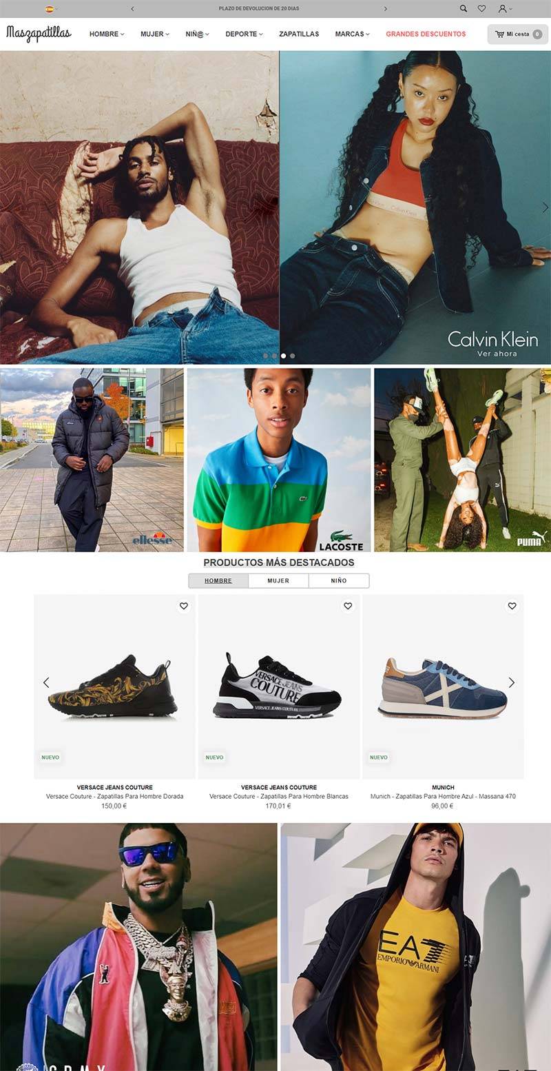 Maszapatillas 西班牙时尚鞋服品牌购物网站