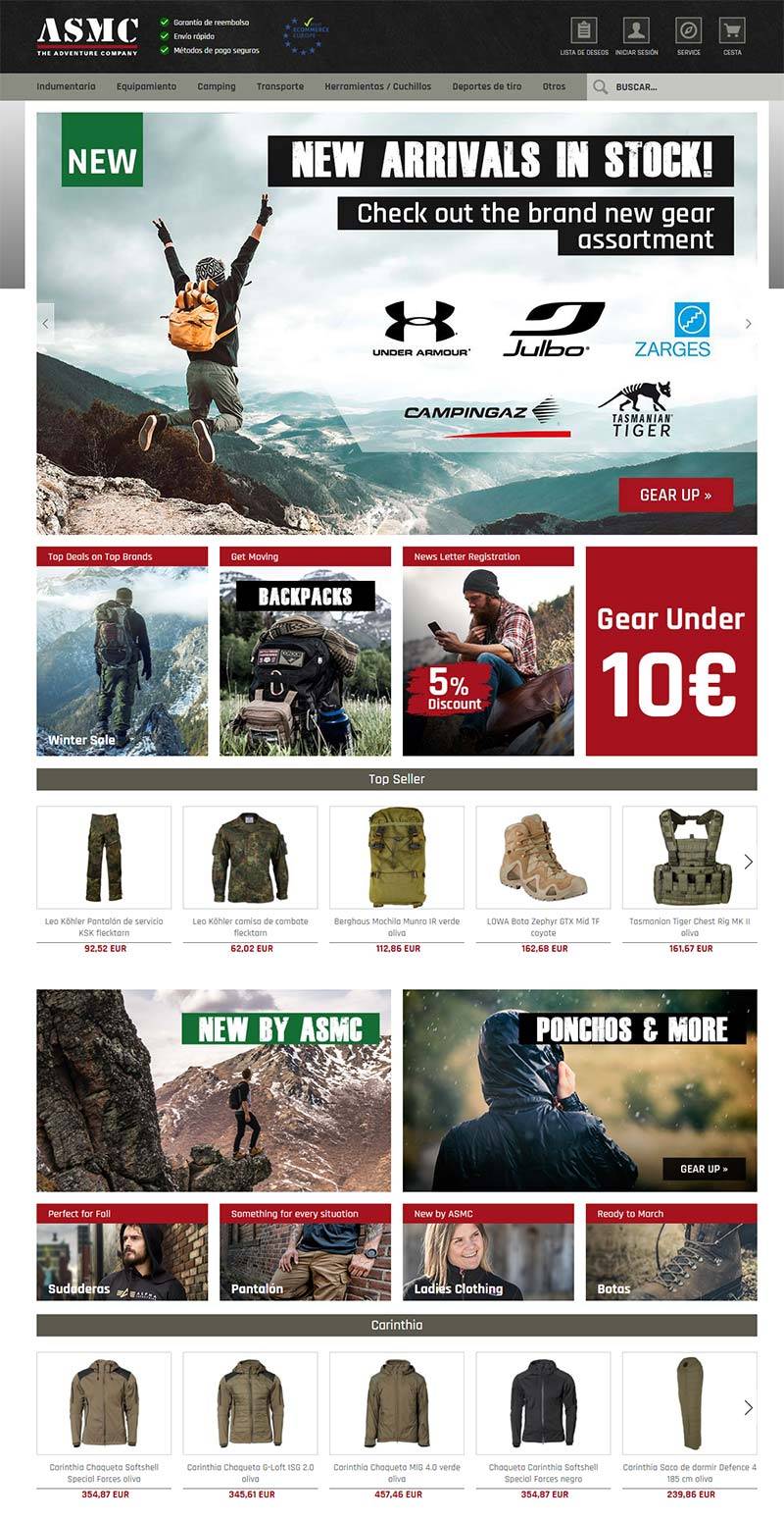 ASMC 德国户外装备品牌购物网站