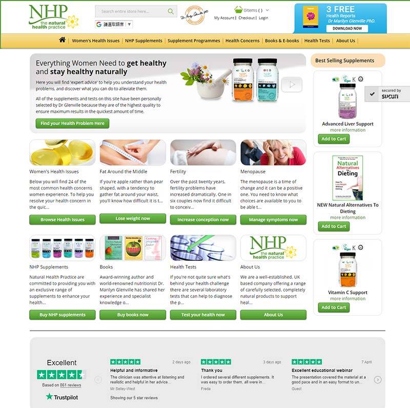 Natural Health Practice 英国天然营养补充剂购物网站