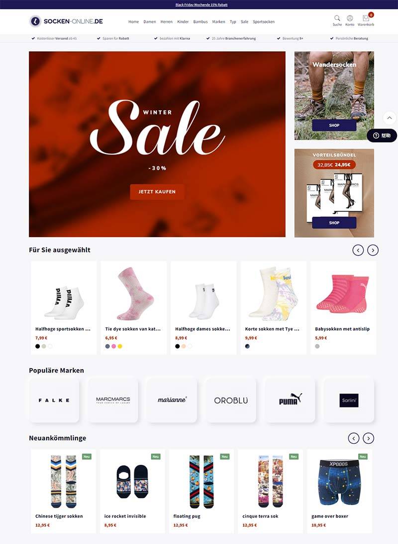 Socks-online 德国运动袜子品牌购物网站