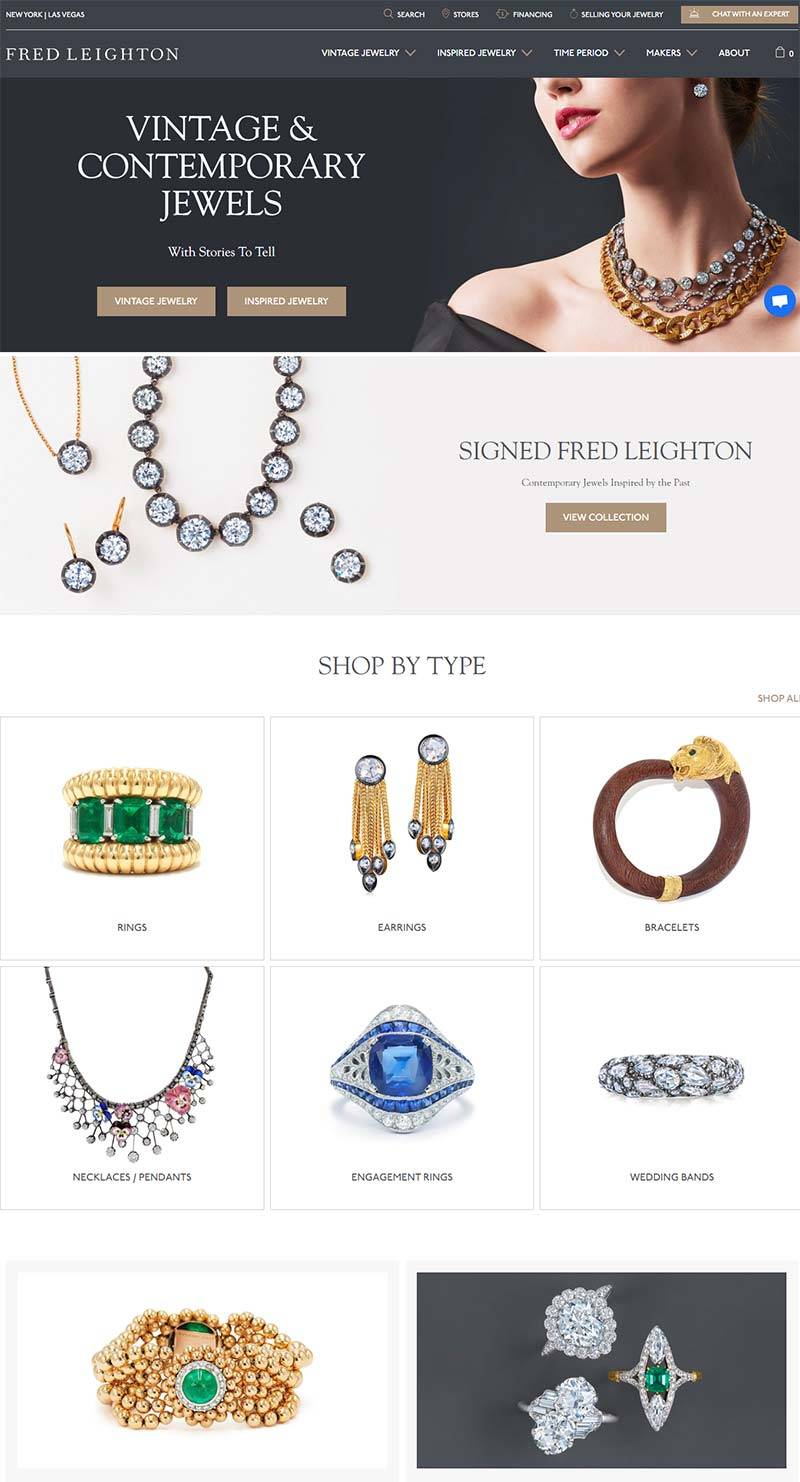 Fred Leighton 美国复古珠宝品牌购物网站