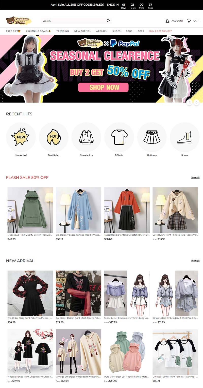 Modakawa 香港日系动漫服饰购物网站