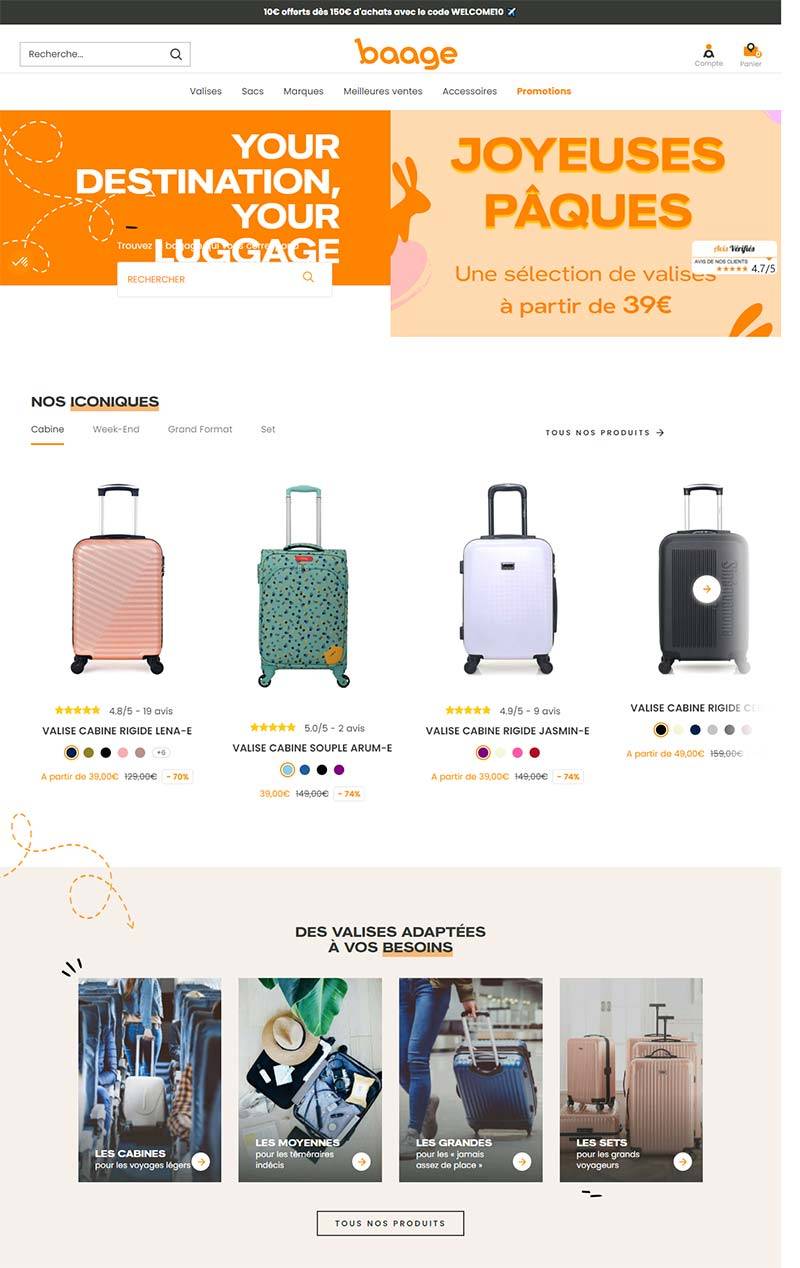 Baage 法国时尚旅行箱品牌购物网站