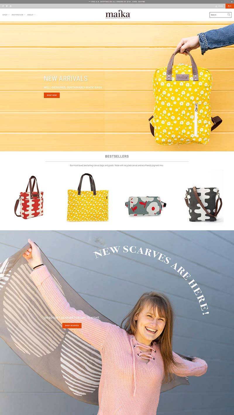 MAIKA 美国时尚生活手提包购物网站