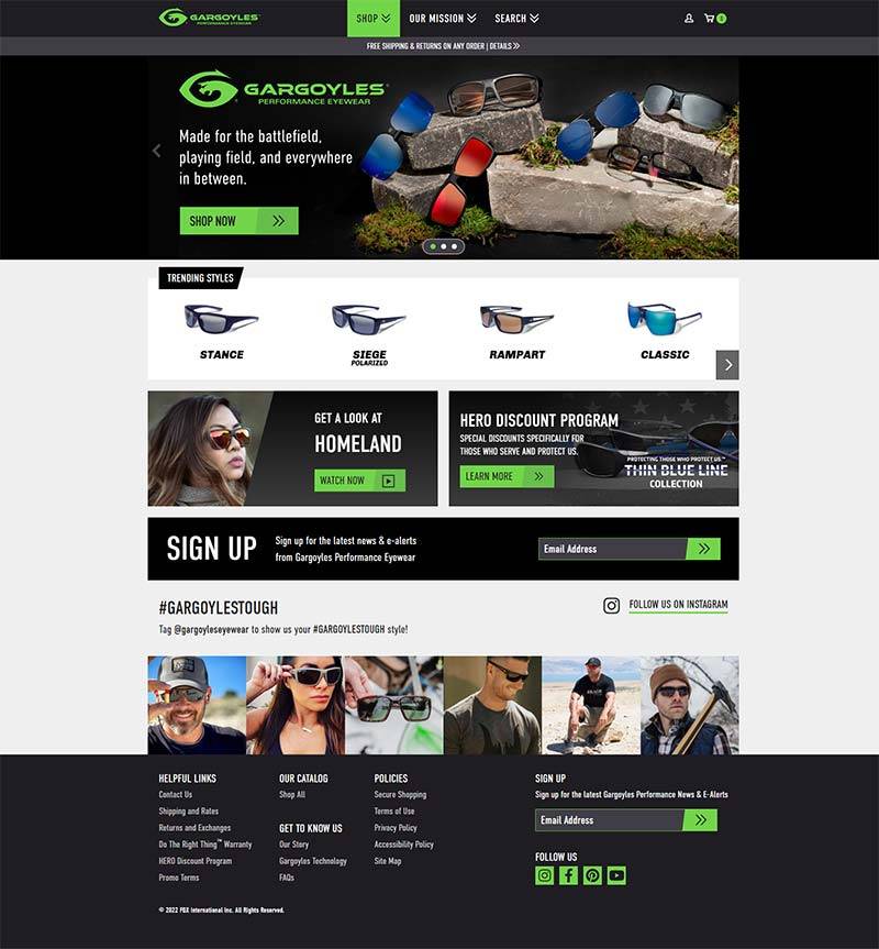 Gargoyles 美国专业太阳镜品牌购物网站