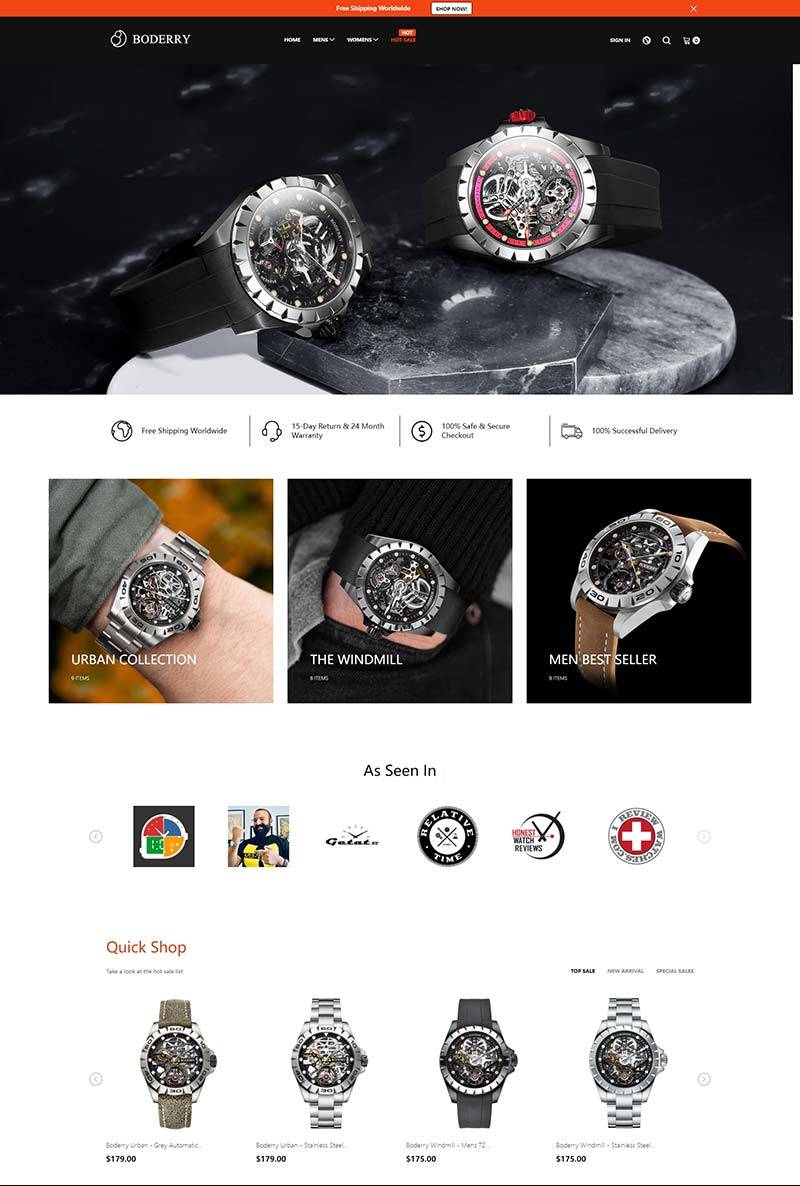 BODERRY 中国高端手表品牌购物网站