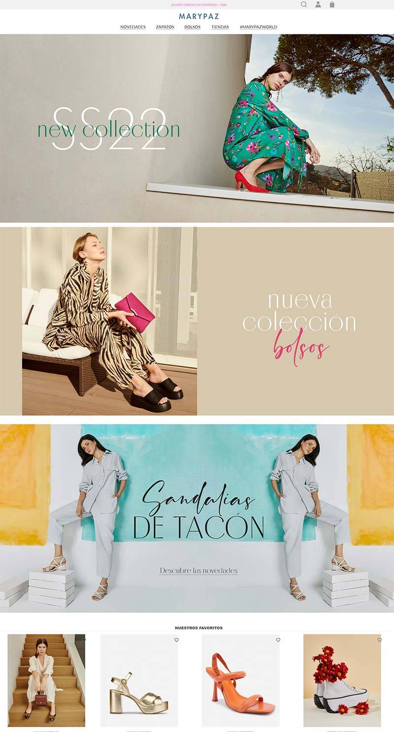MARYPAZ 西班牙时尚女鞋配饰品牌购物网站