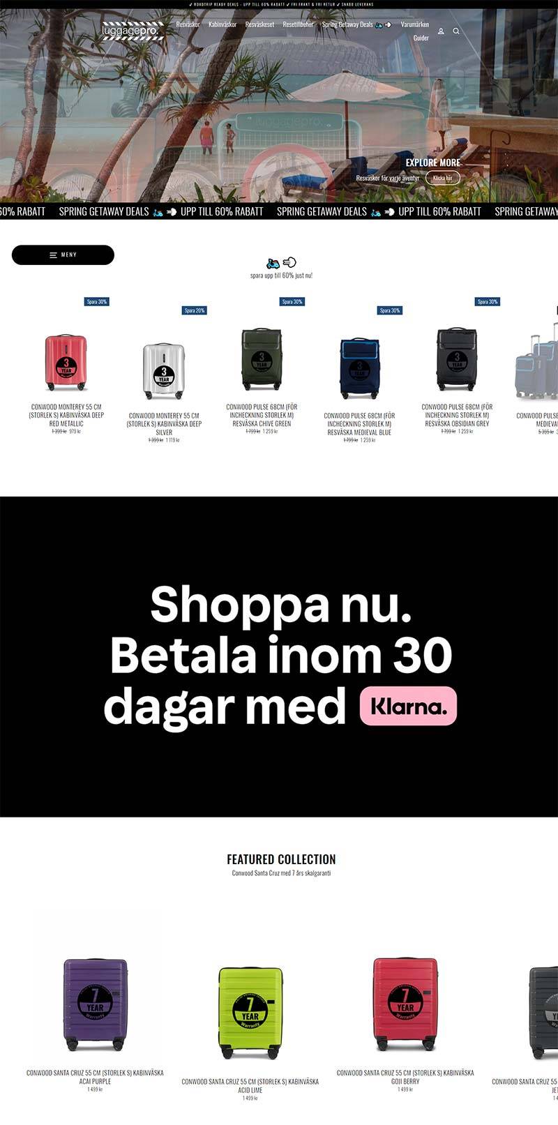 LuggagePro 瑞典时尚行李箱品牌购物网站