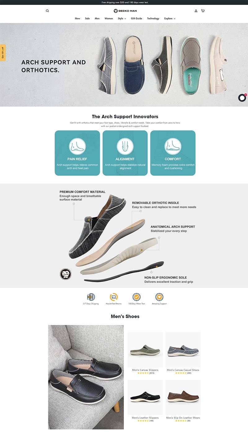 Geckoman 美国时尚功能型鞋履购物网站