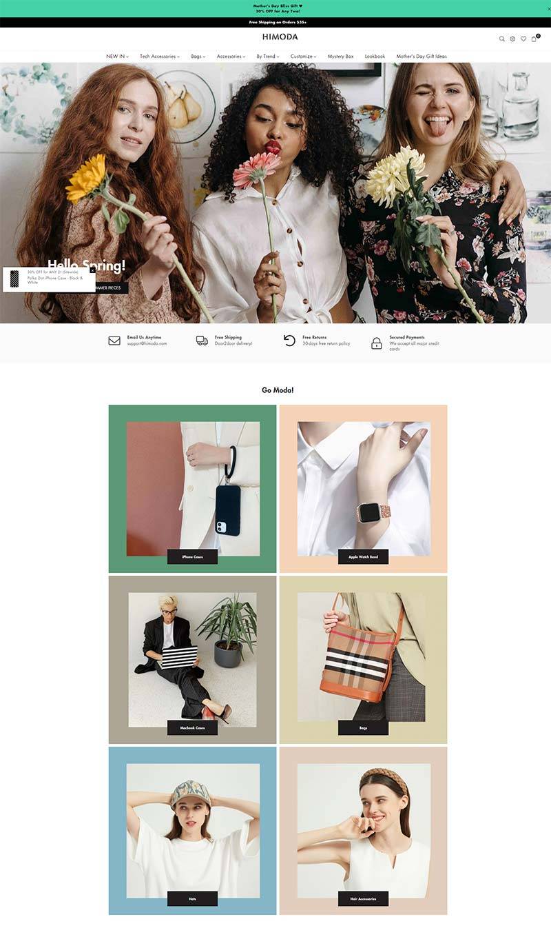 HIMODA 美国时尚创意配饰品牌购物网站