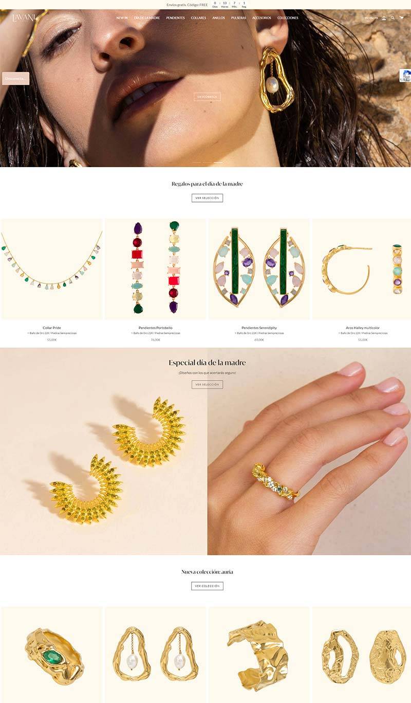 Lavani Jewels 西班牙手工珠宝品牌购物网站