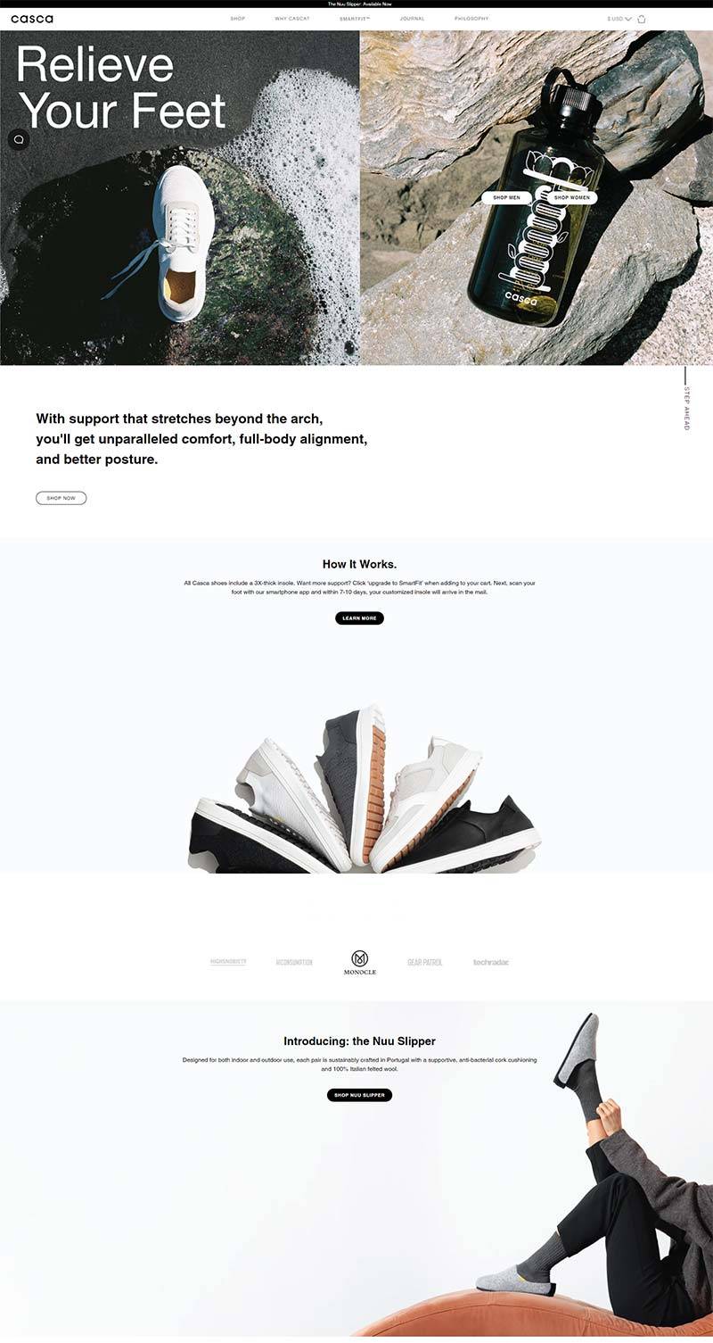 Casca 美国功能型鞋履购物网站