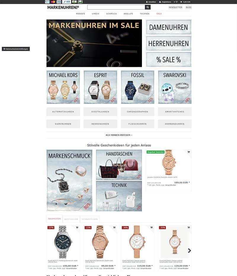 Markenuhren 德国多品牌手表购物网站