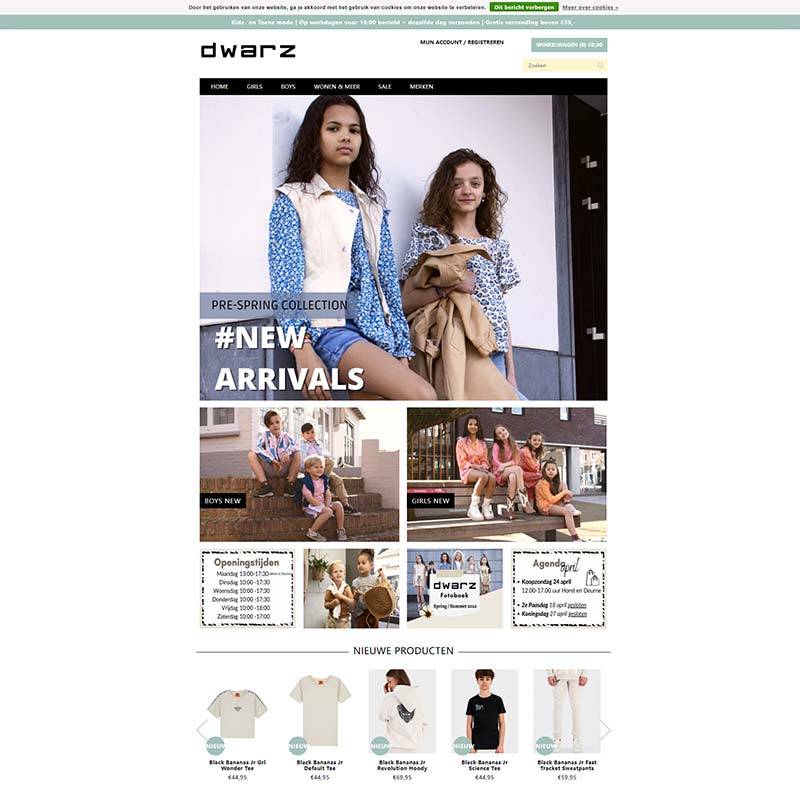 Dwarz 荷兰儿童服饰品牌购物网站