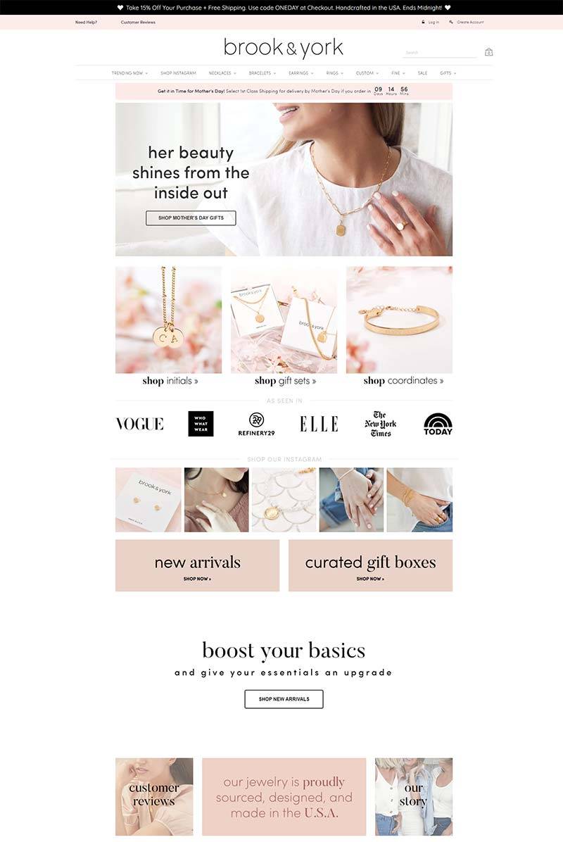 Brook & York 美国美式珠宝品牌购物网站