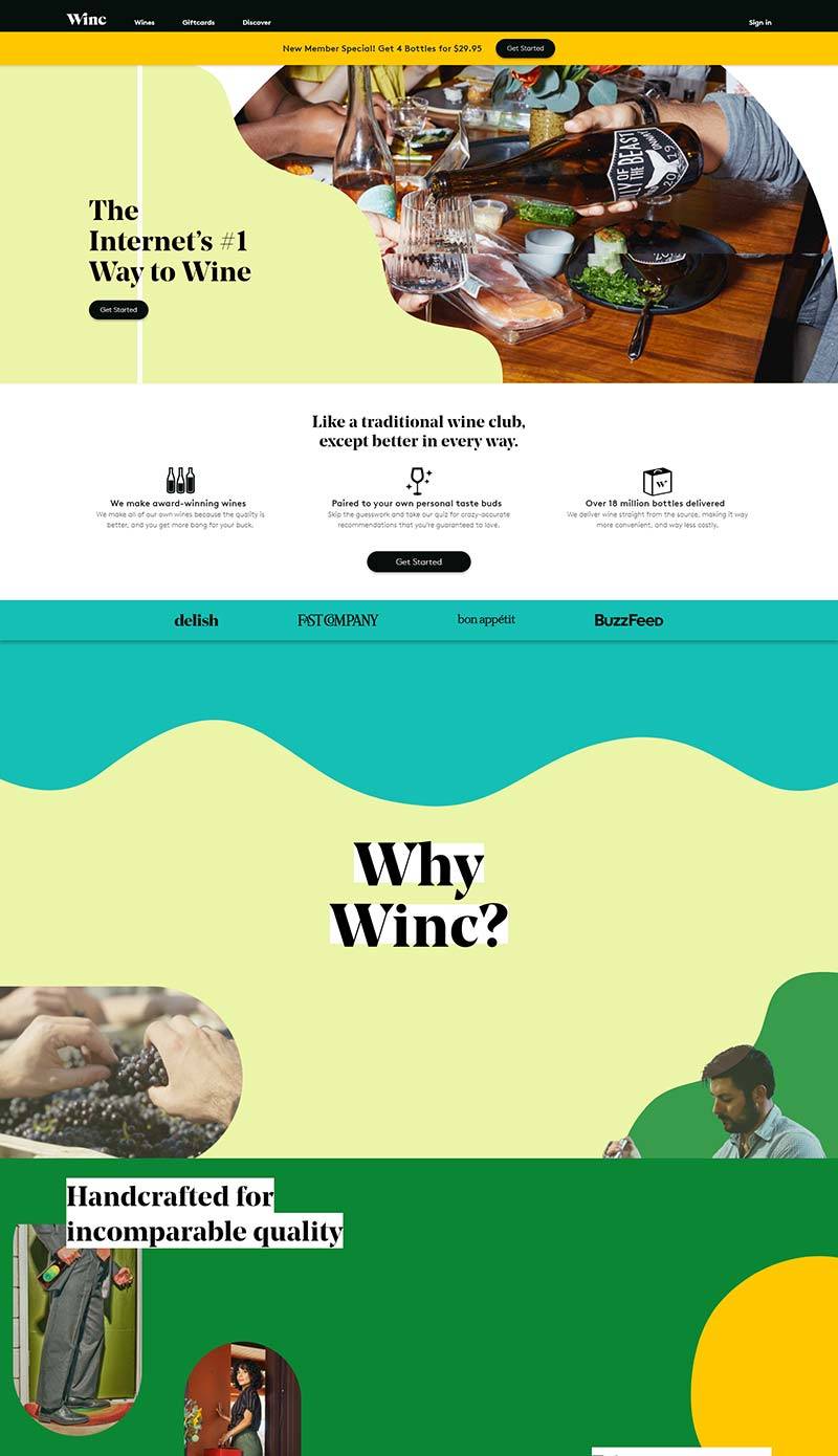 Winc 美国专业葡萄酒品牌购物网站